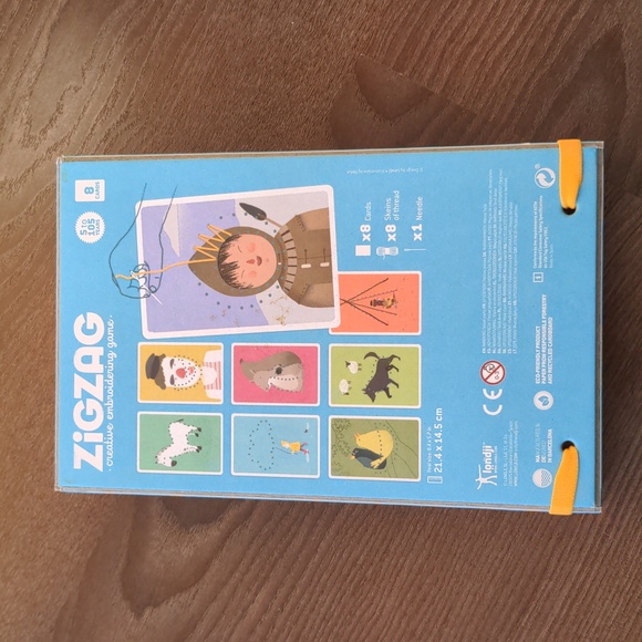 Embroidery cards, zigzag yarn, sewing, yarn craft, 5+ years Londji lacing game - Picture 8 of 16